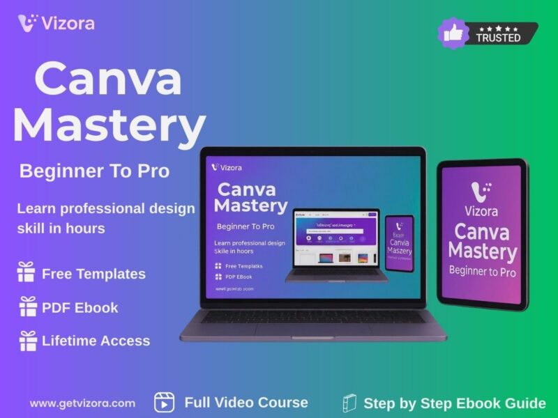 Canva Masterclass – 1h 20m Video Course + 5 Free Editable Templates